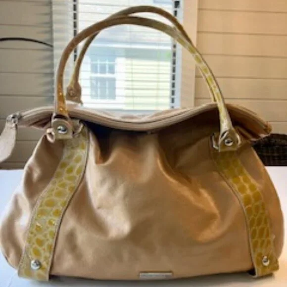 Pulicati Italian Leather bag with snakeskin handles and trim - Picture 2 of 10